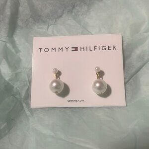Tommy Hilfiger pierced earrings. “Pearl”
